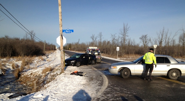 Rollover on Upper Dwyer Hill Road 