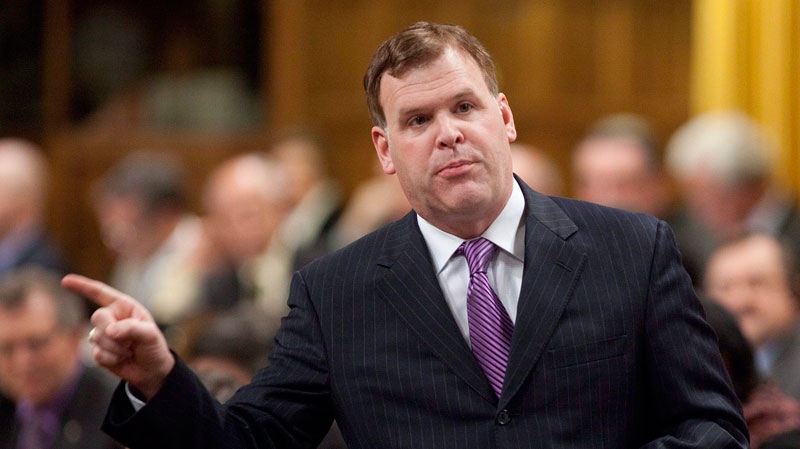 Government House leader John Baird gestures as he speaks during Question Period in the House of Commons on Parliament Hill in Ottawa on Thursday, December 2, 2010. (Pawel Dwulit / THE CANADIAN PRESS)