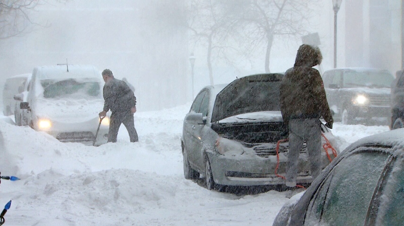 At least 19 cm of snow had been dumped on the National Capital region by 5 a.m. on Wednesday, Nov. 27, 2013
