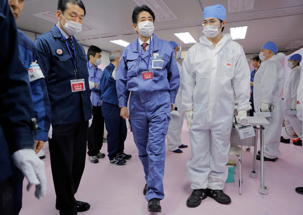 Prime Minister Shinzo Abe visits Fukushima