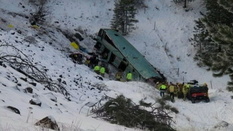 Mounties notify next-of-kin in Oregon bus crash