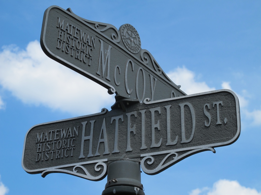 Hatfield-McCoy street sign