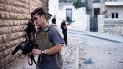This photo posted on the website freejamesfoley.org shows journalist James Foley in Aleppo, Syria, in September, 2012. (AP / Manu Brabo, freejamesfoley.org)