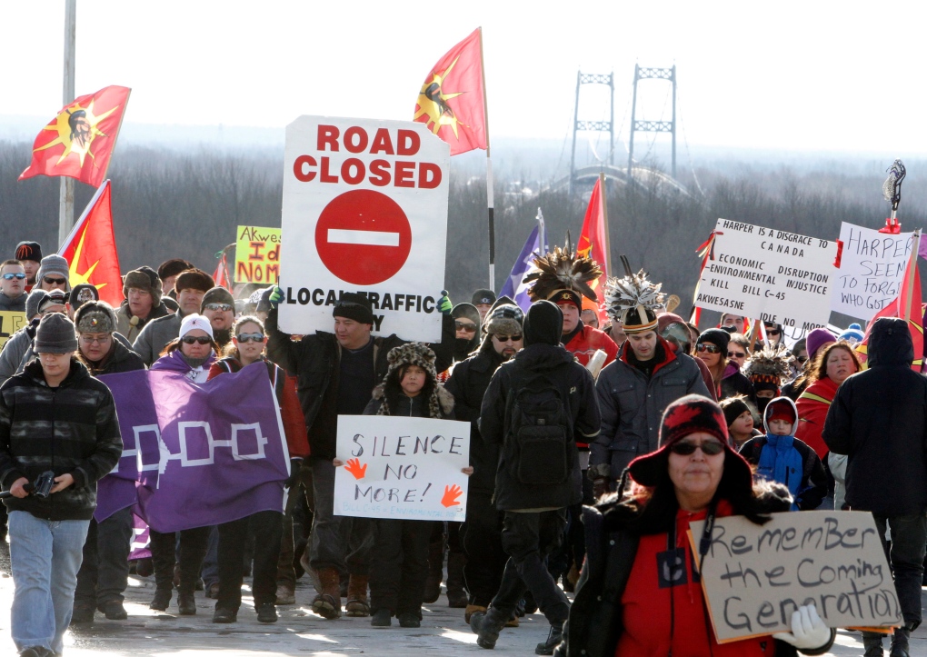 'Idle No More' protest blocked by bridge closure
