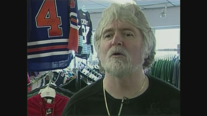 Bob Reaume, owner of Bob Reaume Sports, took a gamble and ordered in inventory ahead of the hockey season in Windsor, Ont., Monday, Jan.7, 2013. (Gina Chung / CTV Windsor)