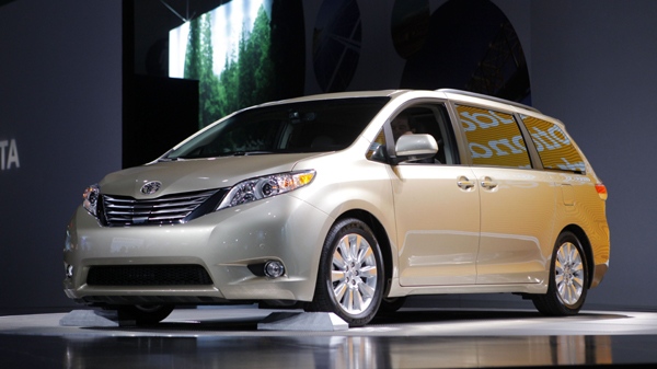 The 2011 Toyota Sienna debuts at the Los Angeles Auto Show in Los Angeles, Wednesday, Dec. 2, 2009. (AP Photo/Jae C. Hong)
