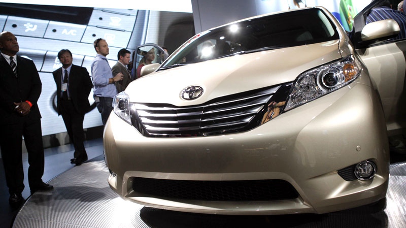 The 2011 Toyota Sienna debuts at the Los Angeles Auto Show in Los Angeles, Wednesday, Dec. 2, 2009. (AP / Jae C. Hong)