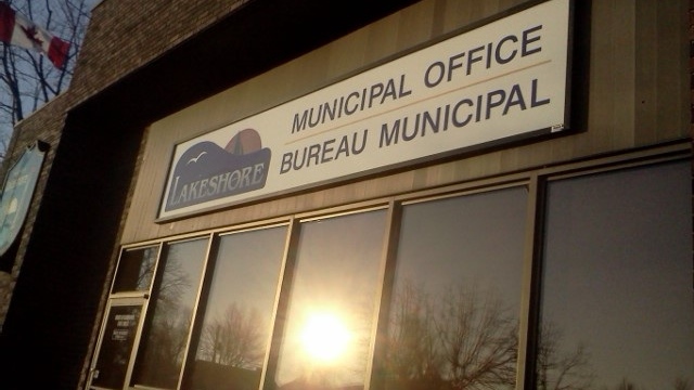 The Lakeshore Municipal Office shown in this file photo in Lakeshore, Ont., Monday, Jan. 7, 2013. (Adam Ward / CTV Windsor) 