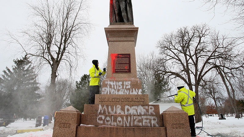Statue vandalized 