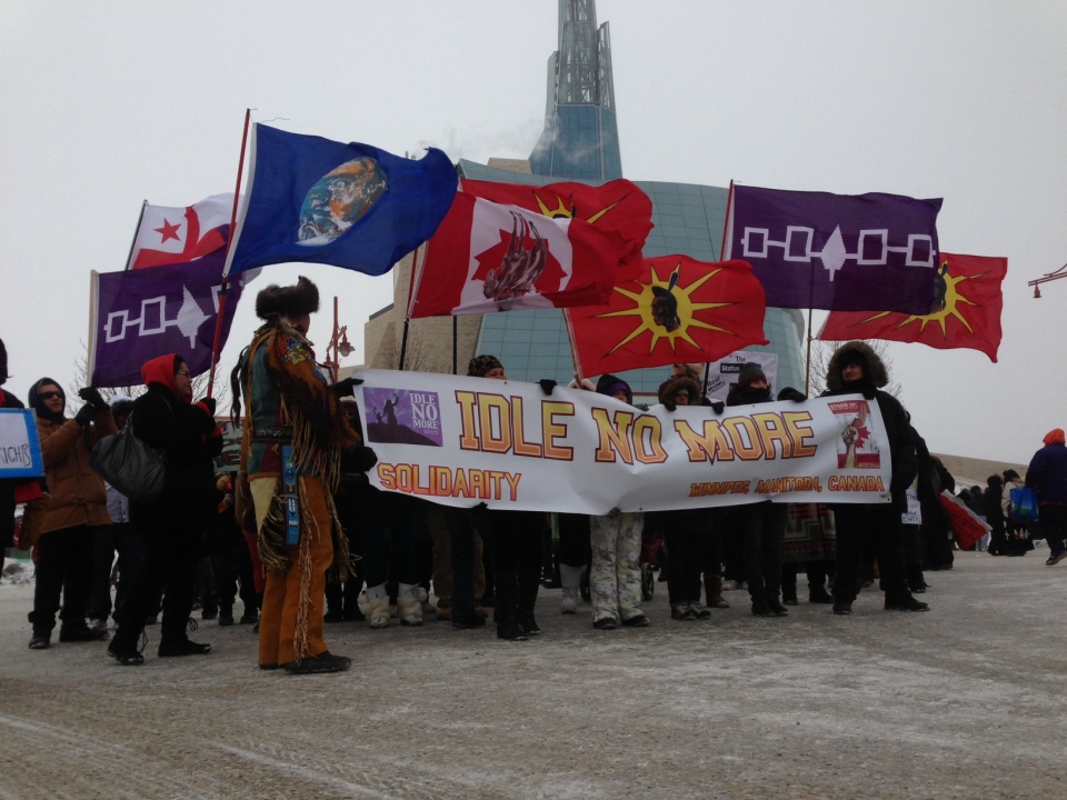 Idle No More protest in Winnipeg