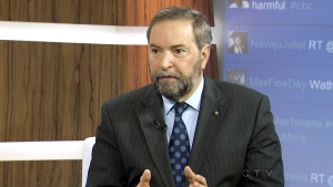 NDP Leader Thomas Mulcair appears on CTV's Question Period on Sunday, Jan. 13, 2013.