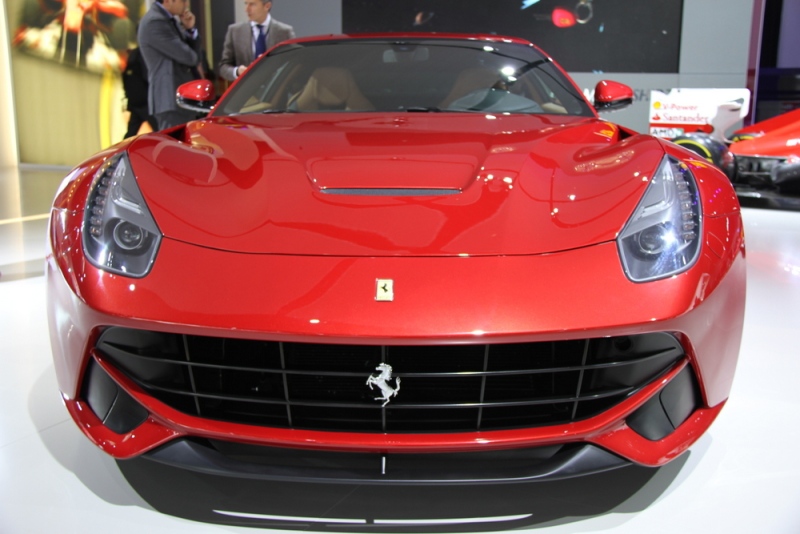 A Ferrari is shown at the North American International Auto Show in Detroit, Mich., on Jan. 14, 2013. (Melanie Borrelli / CTV Windsor)