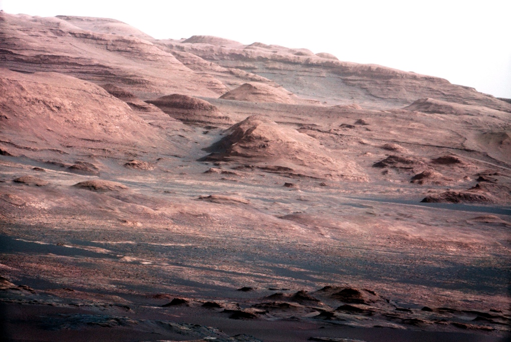 The base of Mount Sharp on Mars.