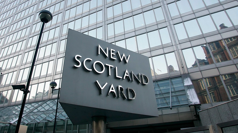 A view of New Scotland Yard, the headquarters building of the Metropolitan Police, in London, Monday, Dec. 20, 2010. (AP / Akira Suemori)