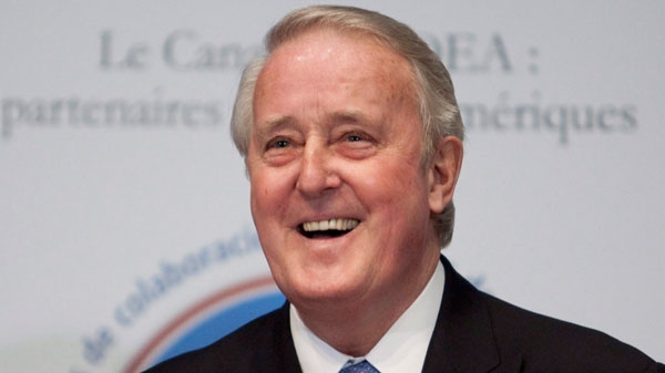 Former Prime Minister Brian Mulroney speaks at an event marking Canada's inclusion in the Organization of American States (OAS) in Ottawa Monday, March 8, 2010. (Adrian Wyld / THE CANADIAN PRESS)