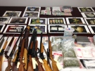 Police display some of the goods seized in a series of police raids across southern Ontario on Thursday, Jan. 17, 2013. (Kevin Doerr / CTV Kitchener)