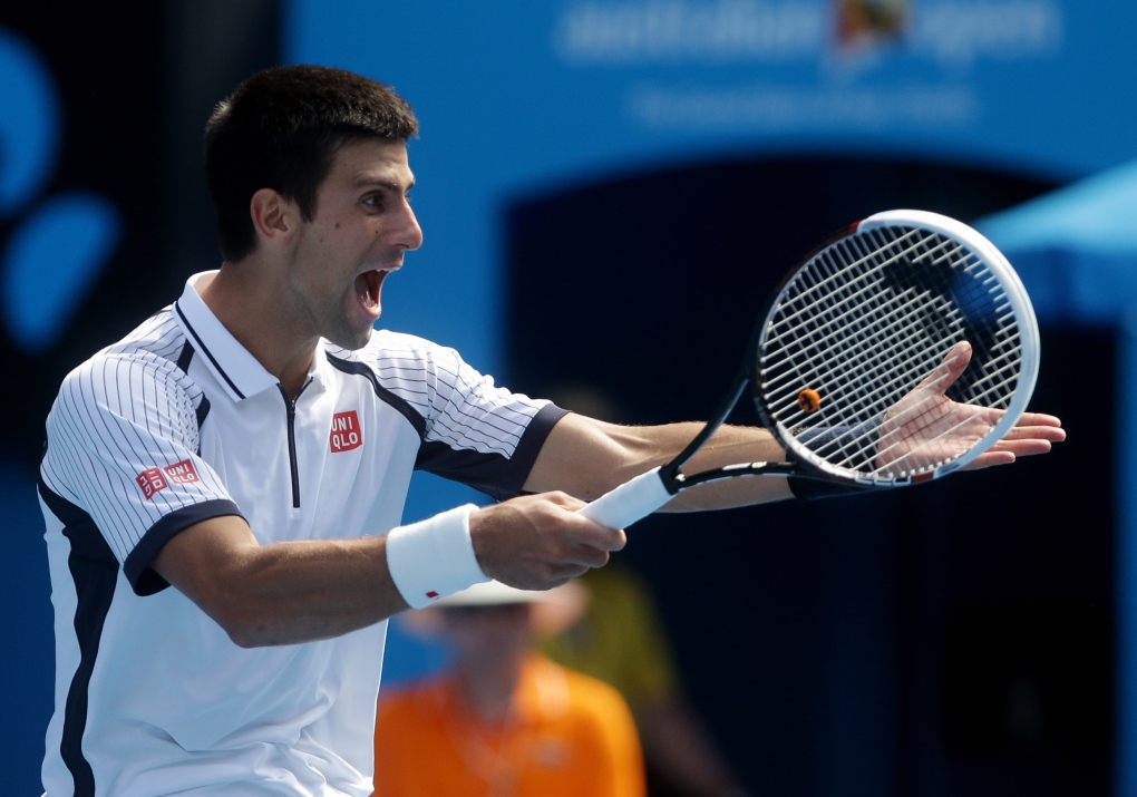 Djokovic at the Australian Open, Jan. 18, 2013.