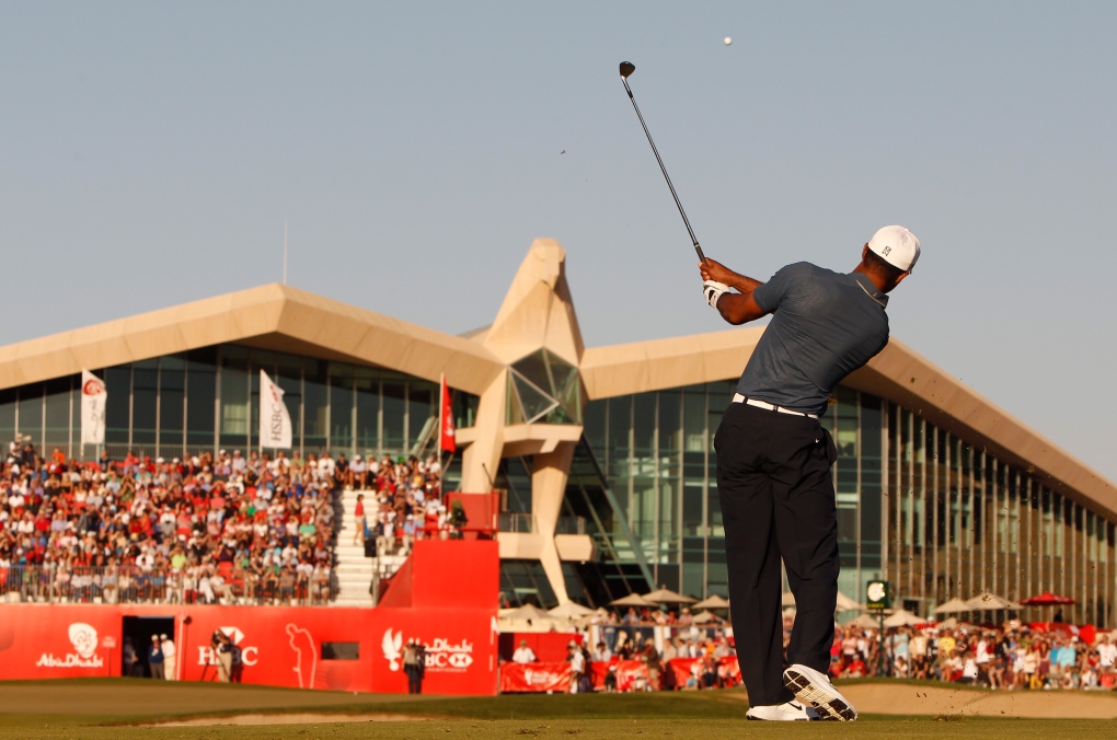 Tiger Woods in Abu Dhabi on Jan. 18, 2013.
