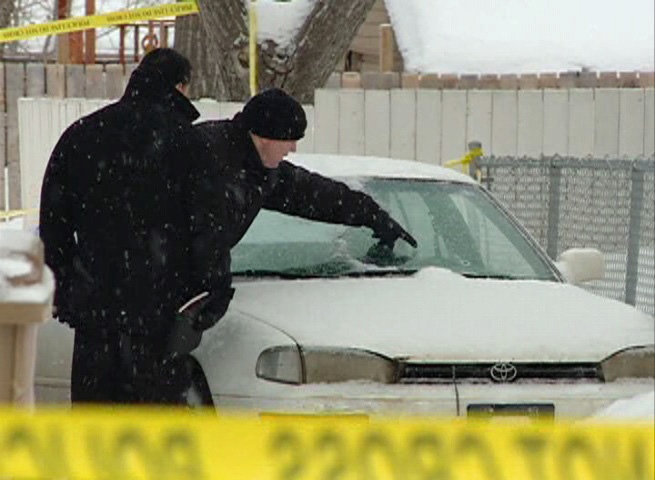 Police investigate after an officer shot a man in North Central Regina on Jan. 22.