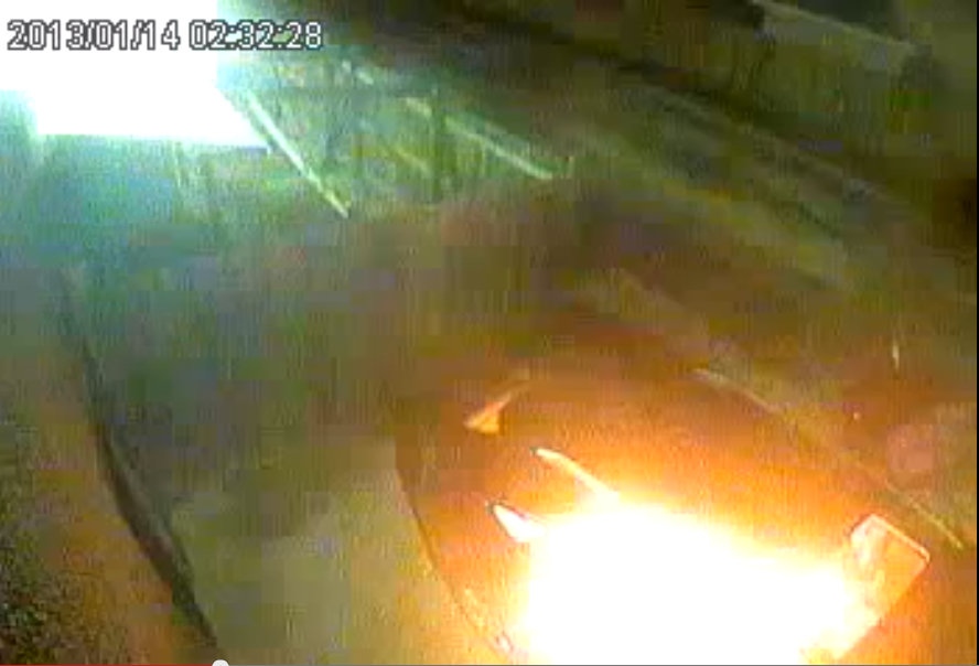Security footage of Lexus fire