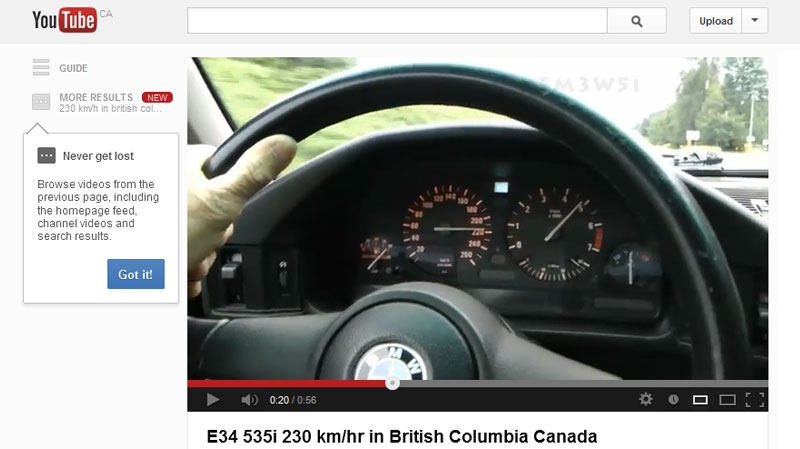 A clip of a driver speeding down what appears to be Highway 1 in the Fraser Valley was posted to YouTube on Jan. 20, 2013. (Screen grab)