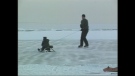 A family enjoys ice skating on Lake Erie,  Jan. 24, 2013. (Sacha Long / CTV Windsor)