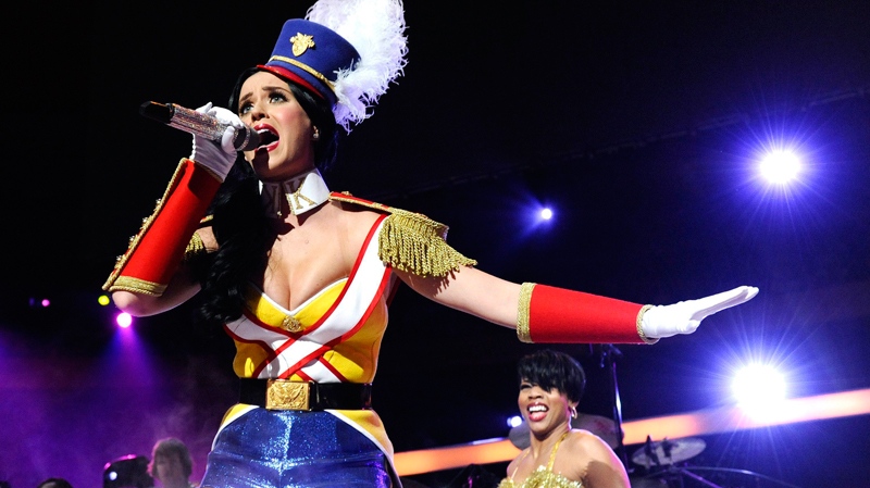 Katy Perry performs at the 2010 Z100 Jingle Ball concert at Madison Square Garden in New York on Friday, Dec. 10, 2010. (AP / Peter Kramer)