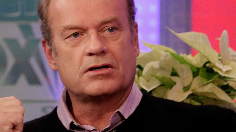 Kelsey Grammer is interviewed on the U.S. cable television program 'Fox and friends' in New York, Wednesday, Dec. 15, 2010. (AP Photo)