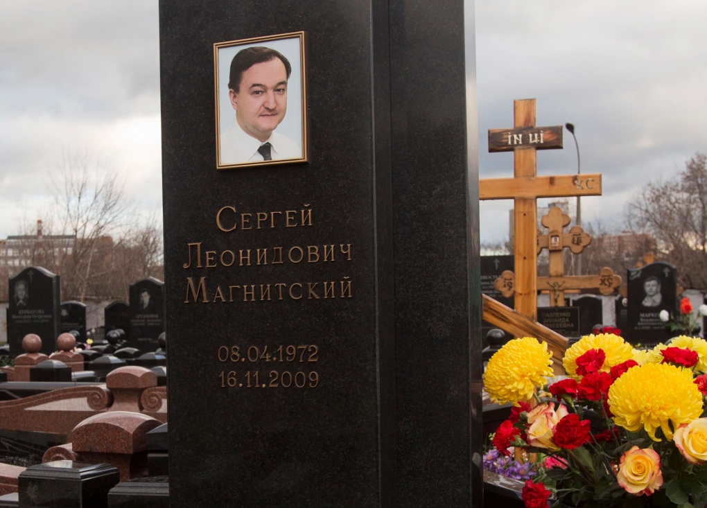 Sergei Magnitsky's tombstone on Nov. 16, 2012.