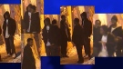 A series of surveillance images show a group of males sought in connection with a robbery in London, Ont. on Jan. 1, 2013. (Courtesy London Police Service)