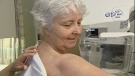 Sally MacInnis gets a mammogram at Kemptville District Hospital.