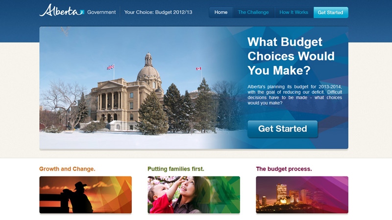 Alberta Budget 2012/2013 website