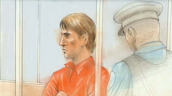Luke Heath is seen in this artist's rendition during court proceedings in Toronto, Monday, Jan. 3, 2011.(John Mantha for CTV News)