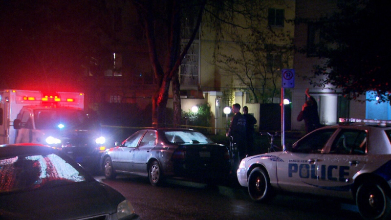 Vancouver police are investigating multiple stabbings at an apartment in the 1200-block of Barclay Street. Jan. 31, 2013. (CTV)