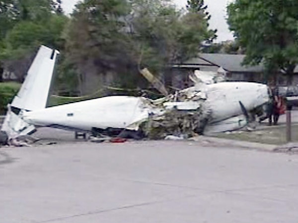 The plane crashed on Logan Avenue in June, 2002.