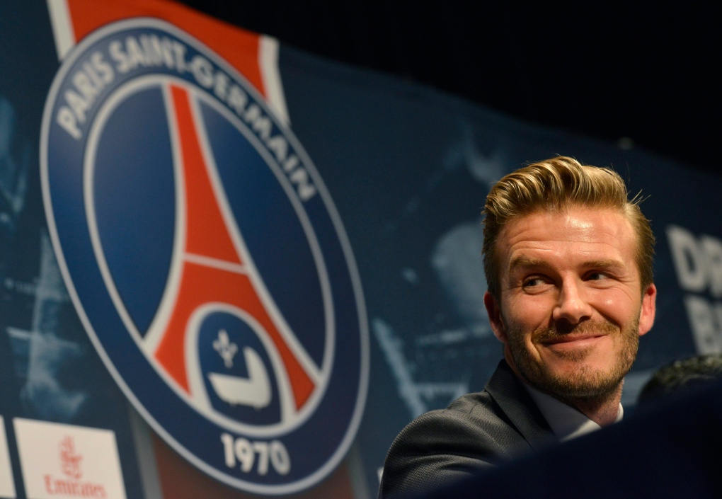 David Beckham at Paris press conference