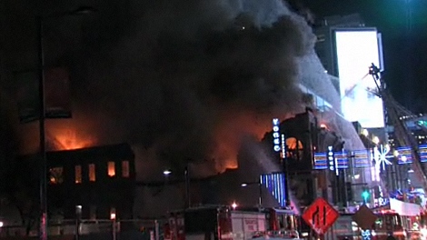 The Yonge Street fire in the early-morning hours of Monday, Jan. 3, 2011.