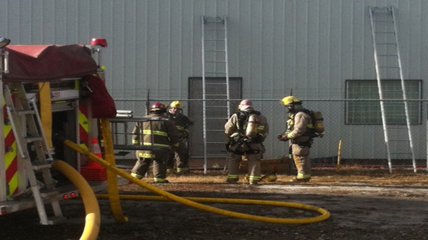 Fire crews monitoring fire at bronze foundry