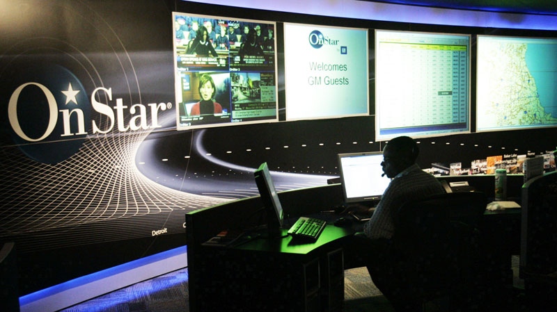 The General Motors OnStar command centre is shown in Detroit on Feb. 6, 2006. (AP / Carlos Osorio)