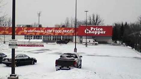 The Price Chopper grocery store on St. Joseph Boulevard in east Ottawa was evacuated because of a suspicious package, Friday, Jan. 7, 2011.