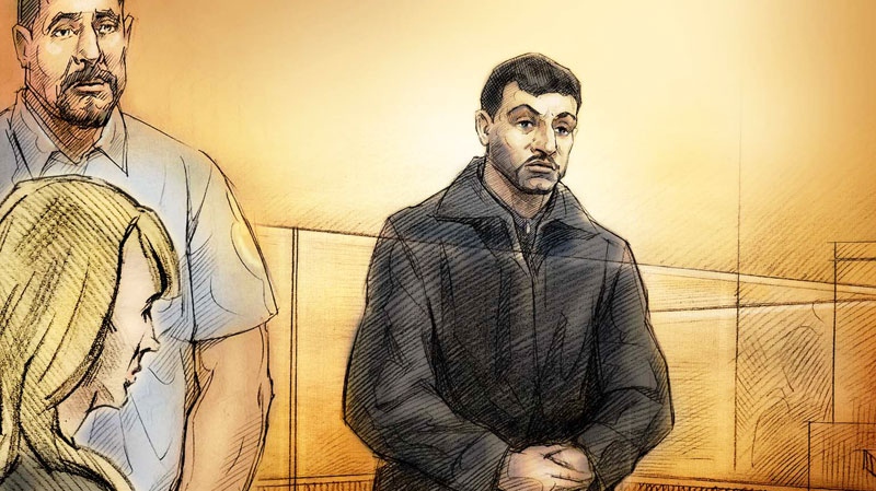 Hussam Ali-Saif is shown in a court sketch on Friday, Jan. 7, 2011.