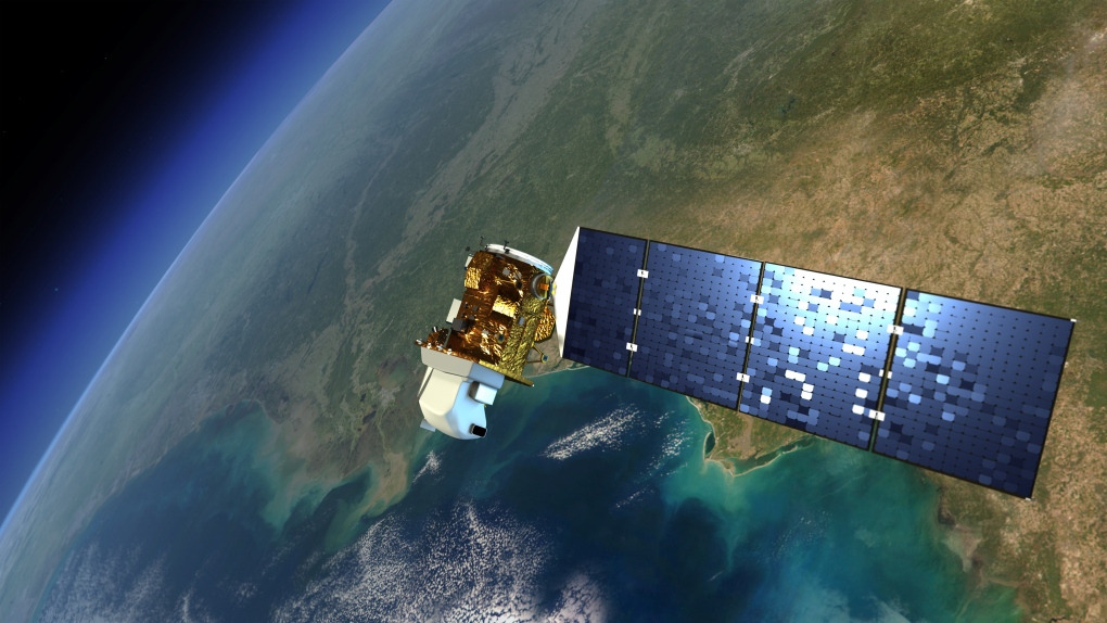 Landsat satellite in orbit 