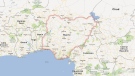 Nigeria is seen in this Google map.