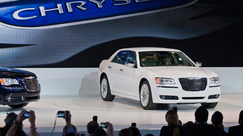 The newly redesigned Chrysler 300 sedan is introduced at the 2011 North American International Auto Show Monday, Jan. 10, 2011, in Detroit, Mich. (AP / Tony Ding)