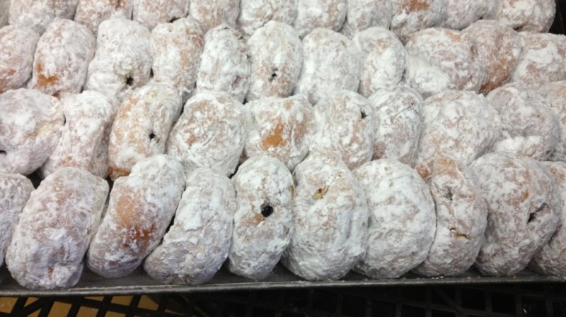 A tray of paczki is shown in this file photo. (Chris Campbell/CTV News Windsor)