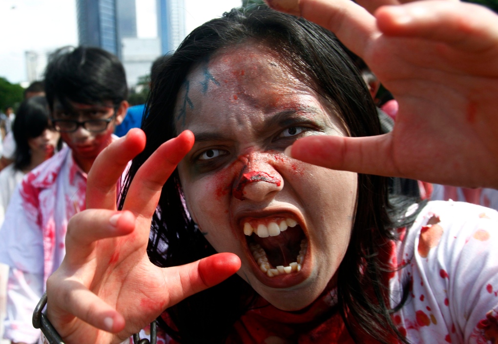 Zombie Walk in Indonesia on Jan. 27, 2013.