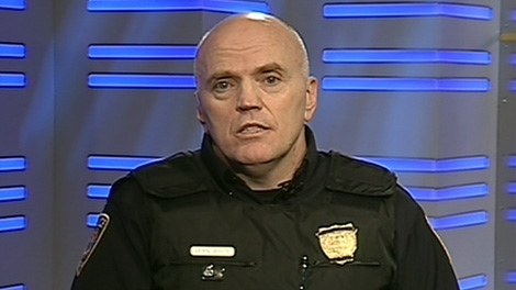 Chief Vern White reacts to the death of a Toronto police officer, Wednesday, Jan. 12, 2011.