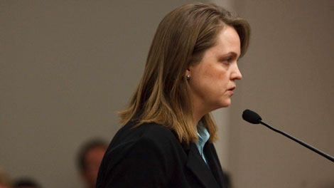 Carolyn Jessop speaks at a hearing in the Matheson courthouse in Salt Lake City on Wednesday, July 29, 2009. (AP Photo/Pool, Trent Nelson)
