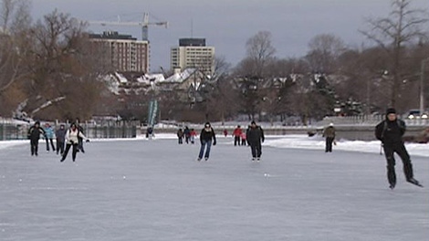 Skaters enjoy the Rideau Canal Skateway during its opening week. The Skateway is currently open from Dow's Lake to the Pretoria Bridge.