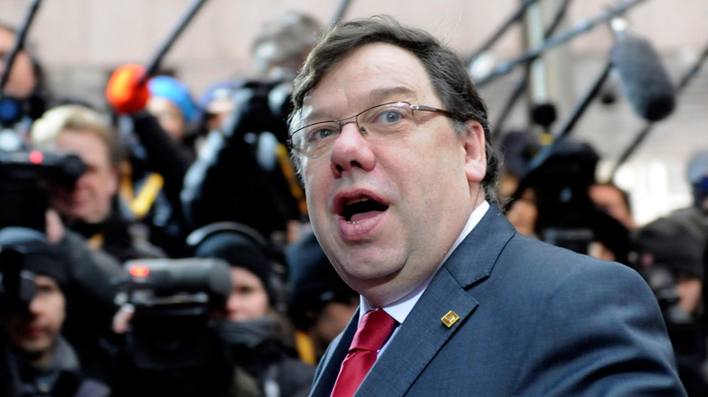 Irish Prime Minister Brian Cowen arrives for an EU summit in Brussels, Friday, Dec. 17, 2010. (AP / Thierry Charlier)